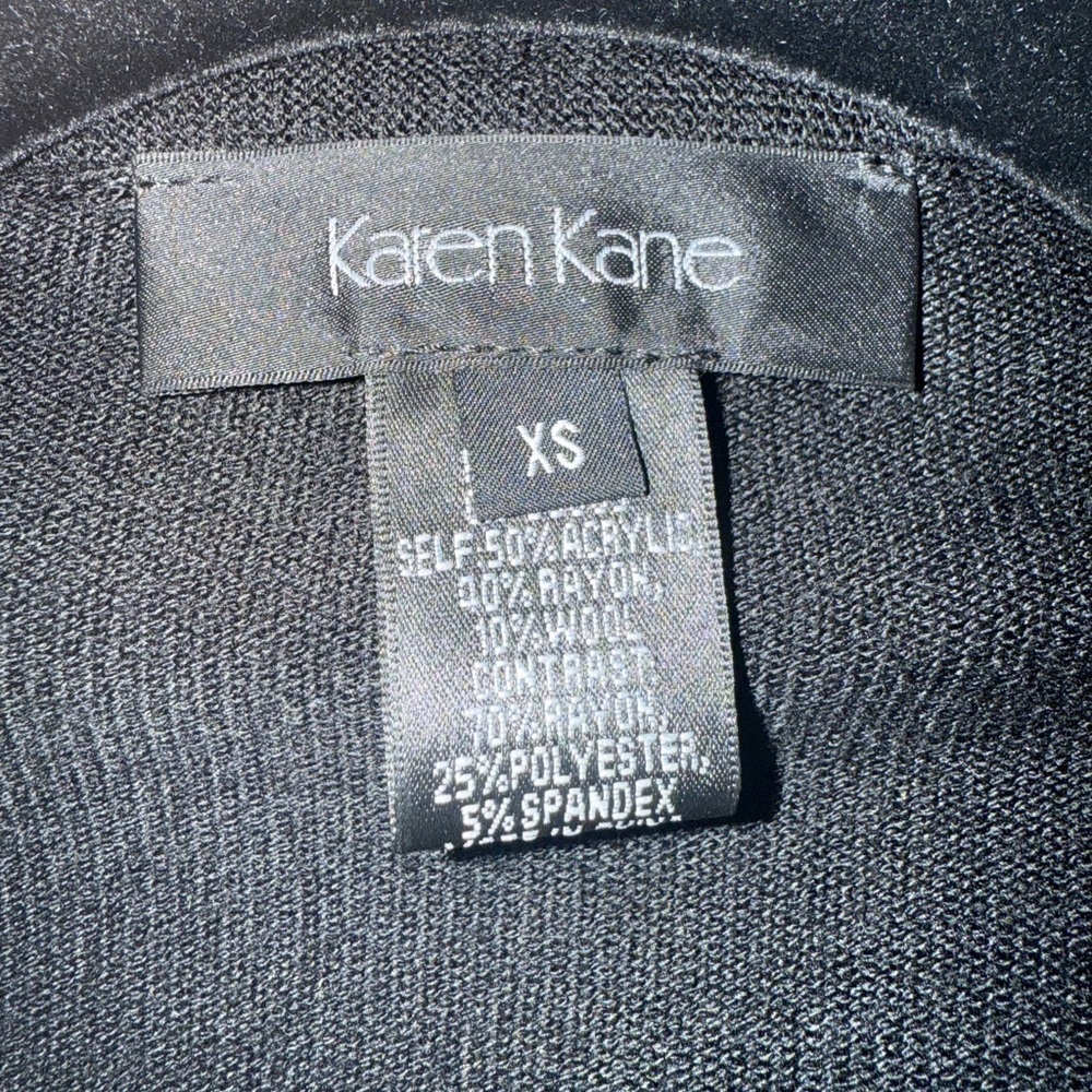 Karen Kane Black Cardigan Sweater with Waterfall Hem XS - Picture 7 of 8
